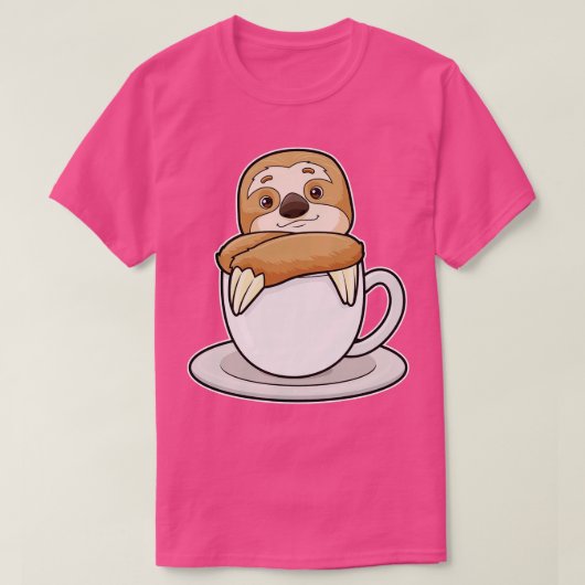 コーヒー入りナマケモノ2 Tシャツ (デザイン正面)