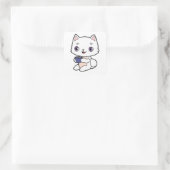 コーヒー入りネコ スクエアシール (バッグ)