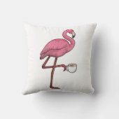 コーヒー入りフラミンゴ クッション (裏面)