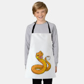 コーヒー入りヘビ エプロン (着用した状態)