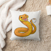 コーヒー入りヘビ クッション (ブランケット)