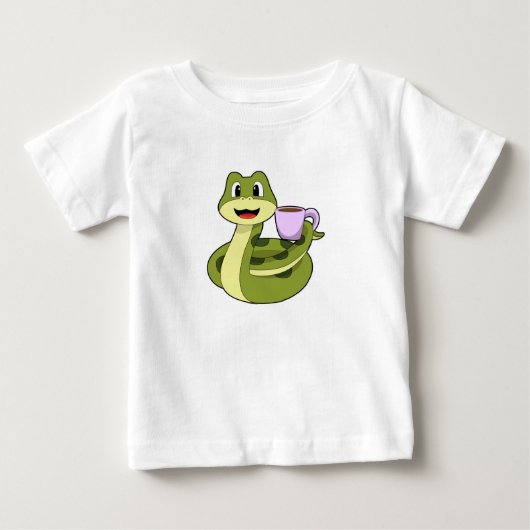 コーヒー入りヘビ ベビーTシャツ (正面)