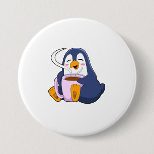 コーヒー入りペンギン 缶バッジ