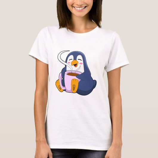 コーヒー入りペンギン Tシャツ (正面)