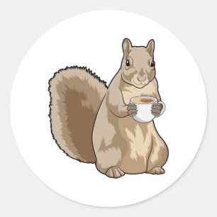 コーヒー入りリス ラウンドシール