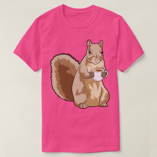 コーヒー入りリス Tシャツ (デザイン正面)