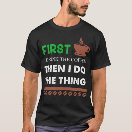 コーヒー入り熊 Tシャツ (正面)