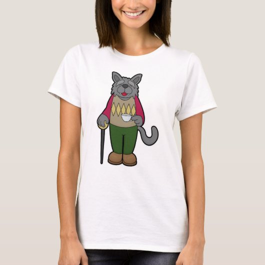 コーヒー入り犬 Tシャツ (正面)