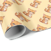 コーヒー入り猫 ラッピングペーパー (ロールコーナー)