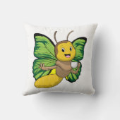 コーヒー入り蝶 クッション (裏面)