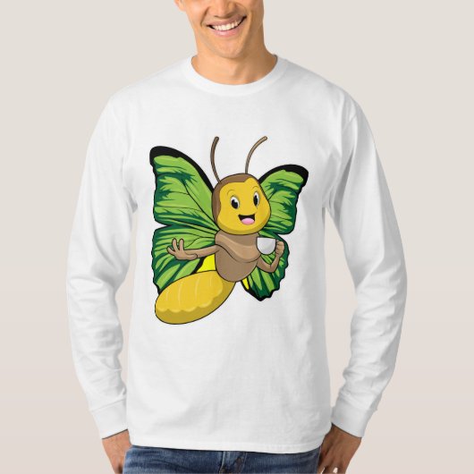 コーヒー入り蝶 Tシャツ (正面)