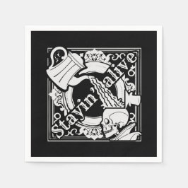 コーヒー入れろ！ホワイト スタンダードカクテルナプキン