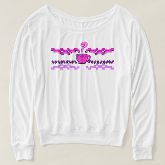 コーヒー公平な島のDolman袖 Tシャツ (デザイン正面)