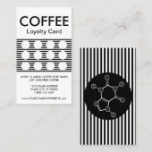 コーヒー分子ストライプスタンプ・カード ロイヤリティカード (正面/裏面)
