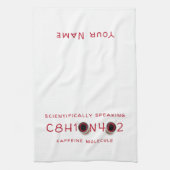 コーヒー分子式 キッチンタオル (縦)