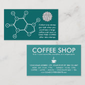 コーヒー分子(色のカスタマイズ可能) ロイヤリティカード (正面/裏面)
