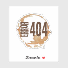 コーヒー切れエラー404 - おもしろコーヒー愛好家ギフト シール