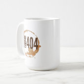 コーヒー切れエラー404 - 面白いコーヒー好きな人へのギフト コーヒーマグカップ (正面左)
