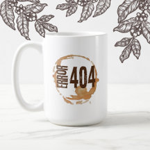 コーヒー切れエラー404 - 面白いコーヒー好きな人へのギフト