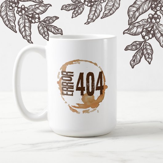コーヒー切れエラー404 - 面白いコーヒー好きな人へのギフト コーヒーマグカップ