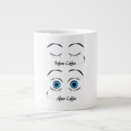 コーヒー前とコーヒー後 ジャンボコーヒーマグカップ