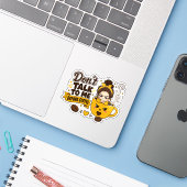 コーヒー前の会話はご遠慮ください グランピーガール シール (ノートパソコンとiPhone)