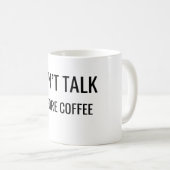コーヒー前の会話禁止！面白いマグカップ コーヒーマグカップ (正面右)