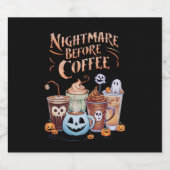 コーヒー前の悪夢 パンプキンスパイス ハロウィン ビールラベル (シングルラベル)