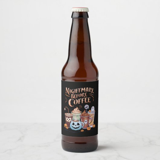 コーヒー前の悪夢 パンプキンスパイス ハロウィン ビールラベル (正面)