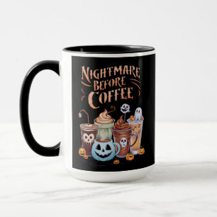コーヒー前の悪夢 パンプキンスパイス ハロウィン マグカップ