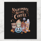 コーヒー前の悪夢 パンプキンスパイス ハロウィン ワインラベル (シングルラベル)