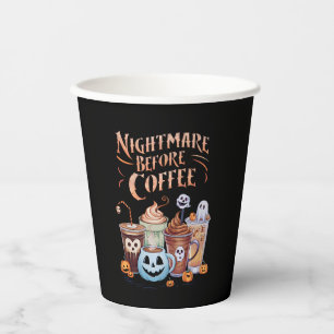 コーヒー前の悪夢 パンプキンスパイス ハロウィン 紙コップ