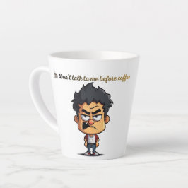 コーヒー前の沈黙を - おもしろコーヒーマグカップ カフェラテマグ