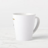 コーヒー前の沈黙を - おもしろコーヒーマグカップ カフェラテマグ (右アングル)