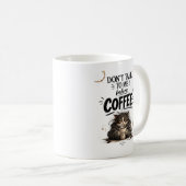 コーヒー前の無愛想猫は話しかけないで Funny コーヒーマグカップ (正面右)