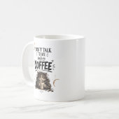 コーヒー前の無愛想猫は話しかけないで Funny コーヒーマグカップ (正面左)
