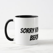 コーヒー前の発言は勘弁してください マグカップ (左)