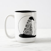 コーヒー前の魔女 – Halloween Muggs ツートーンマグカップ (左)