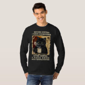 コーヒー前はみんな嫌い コーヒー後は黒猫ドリンク Tシャツ (正面フル)