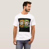 コーヒー前後ギャグ カートゥーン コーヒー デザイン Tシャツ (正面フル)