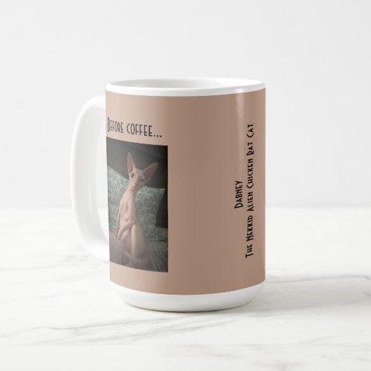 コーヒー前….コーヒーの後 コーヒーマグカップ (正面左)