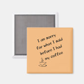 コーヒー前 マグネット (正面/裏面)