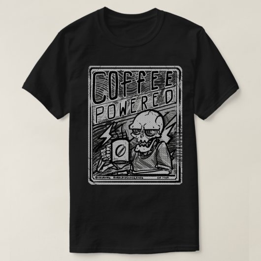 コーヒー動力1 Tシャツ (デザイン正面)