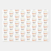 コーヒー包装紙フラットシートセット3 ラッピングペーパーシート (正面3)