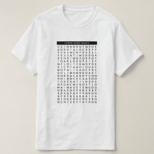 コーヒー単語の調査のパズル Tシャツ