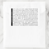 コーヒー単語検索パズル 長方形シール (バッグ)