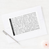 コーヒー単語検索パズル 長方形シール (封筒)