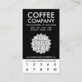 コーヒー単語検索ロイヤリティパンチ ロイヤリティカード (裏面)