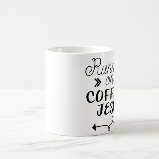 コーヒー及びイエス・キリストで走ること コーヒーマグカップ (中央)