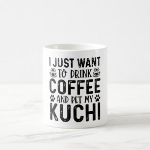 コーヒー及びクチおもしろい犬 コーヒーマグカップ